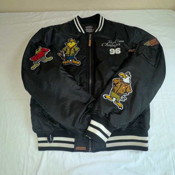 Top Gun Champs Type MA-1 aviator‎ bomber jacket Movie US Air Force Sz 2XL Men's